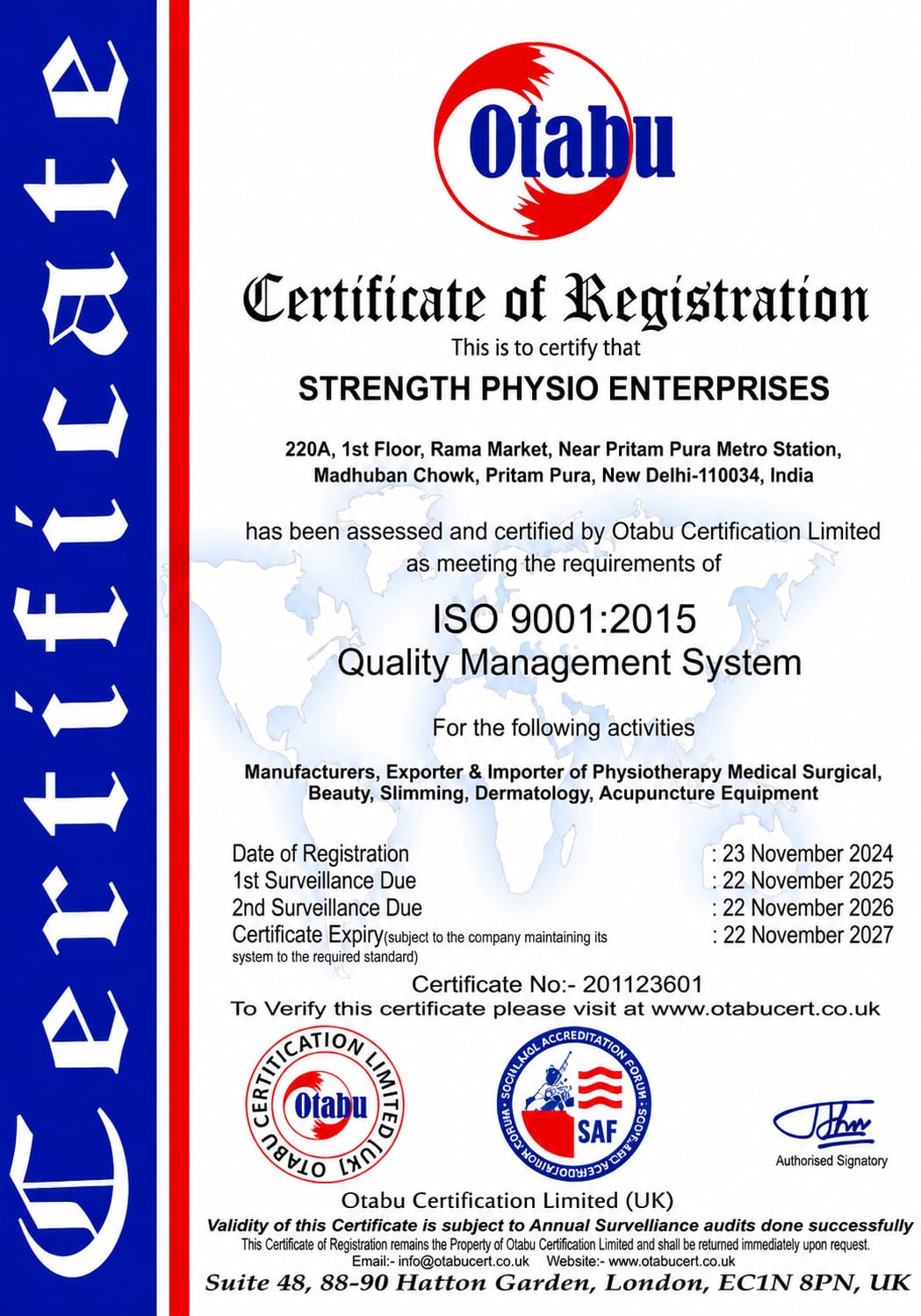 ISO 9001 2015 Certification